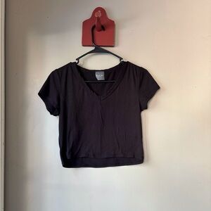 Tjmaxx Olivia Rae Black V-Neck Crop Top S